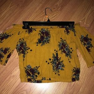 Off the shoulder crop top